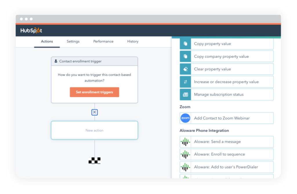 enroll contacts to hubspot workflow