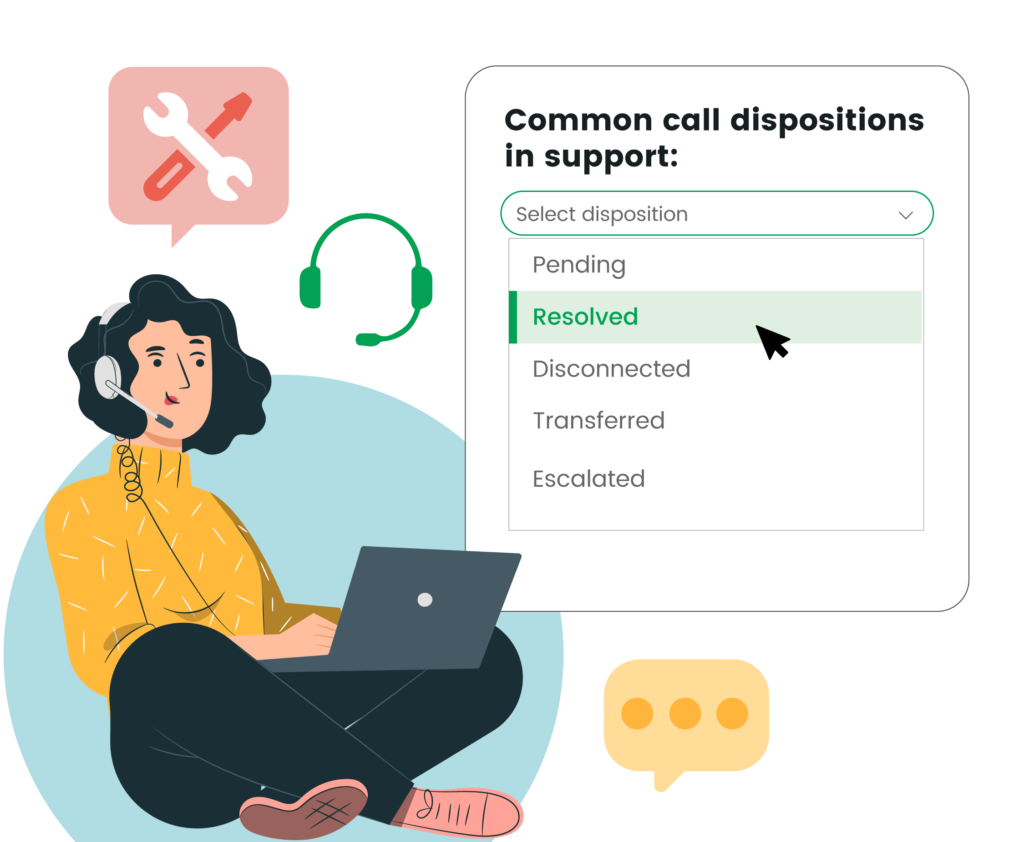 call dispositions in support