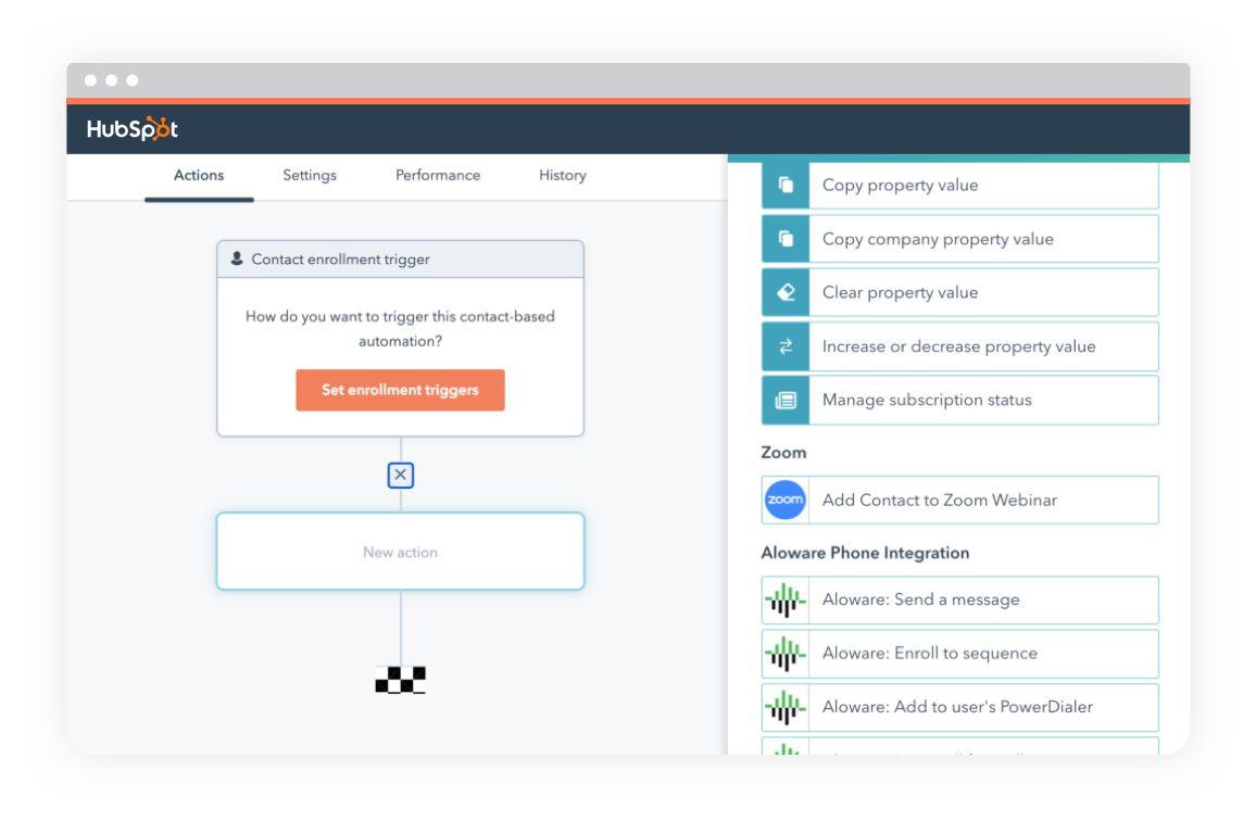 Automate calls and texts inside HubSpot