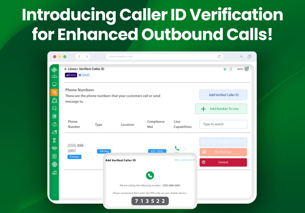 Introducing Caller ID Verification for Enhanced Outbound Calls!