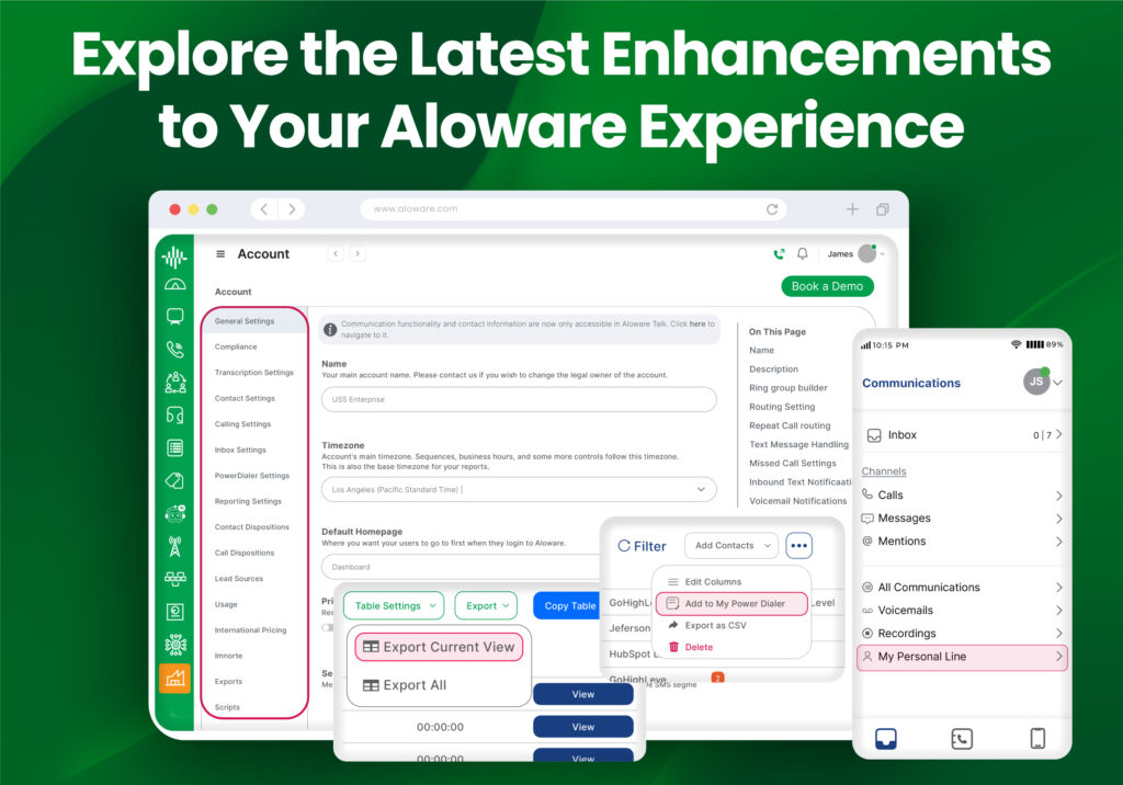 Explore the Latest Enhancements to Your Aloware Experience
